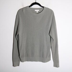 COS Waffle Knit Thermal Pullover Womens Small Gray Cotton Minimalist Capsule